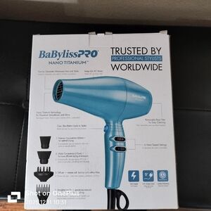 BabylissPRO Nano Titanium Turbo Xtreme Professional Hair Dryer - NIB